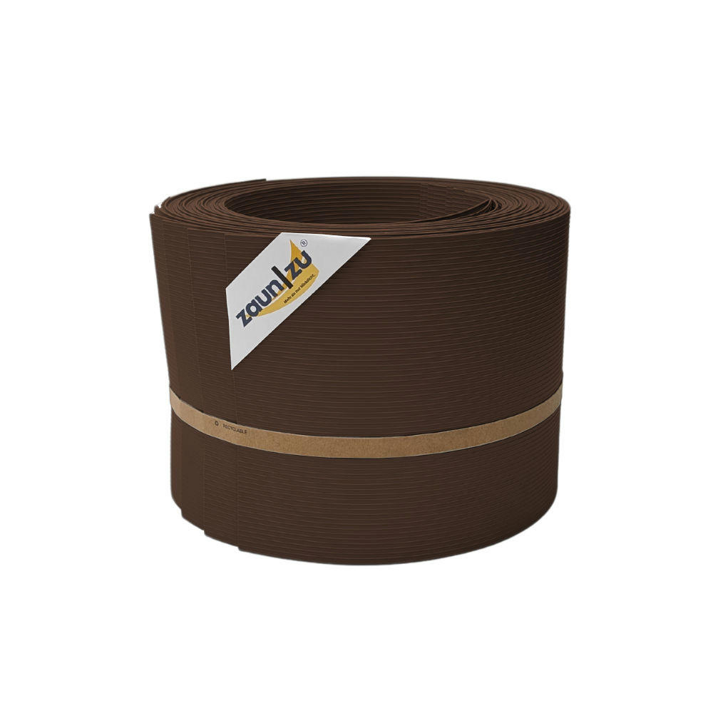 SICHTSCHUTZSTREIFEN Rille 10x Einzelstreifen 2,55m Sichtschutz Braun, 10 x 2,55m - Braun, Kunststoff (2550/19cm) - ZAUN|ZU