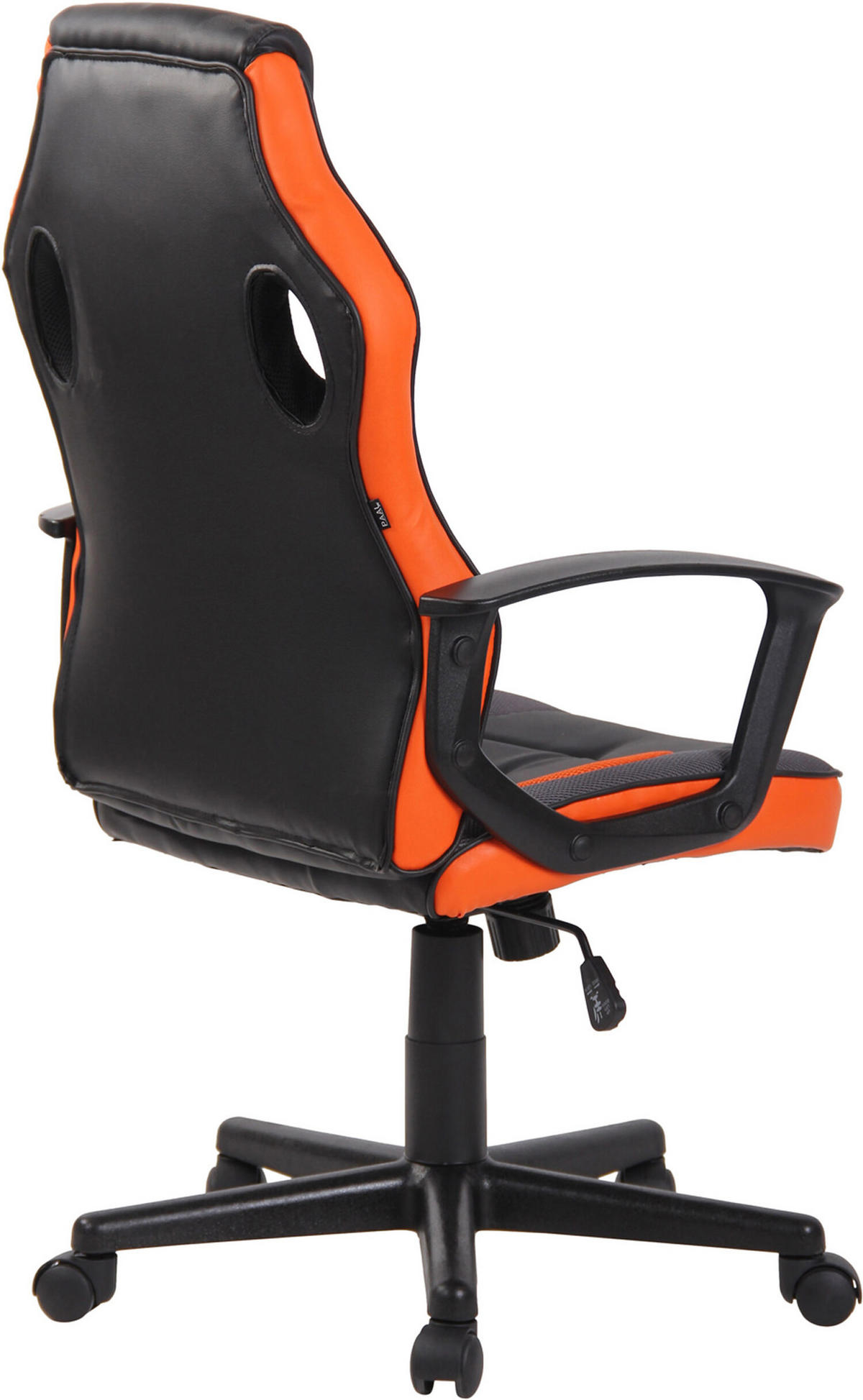 BÜROSTUHL Glan, Kunstleder Schwarz/Orange - Orange, Kunststoff/Textil (64/119/60cm) - TPFLiving