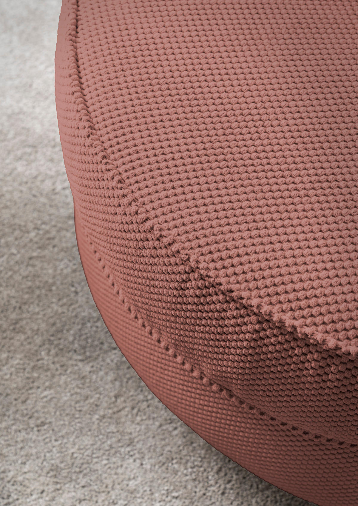 DREHSESSEL terracotta Web-Velours, XL Sessel 360° drehbar inklusive 3 x Kissen - Terracotta, Kunststoff/Textil (120/86/120cm)