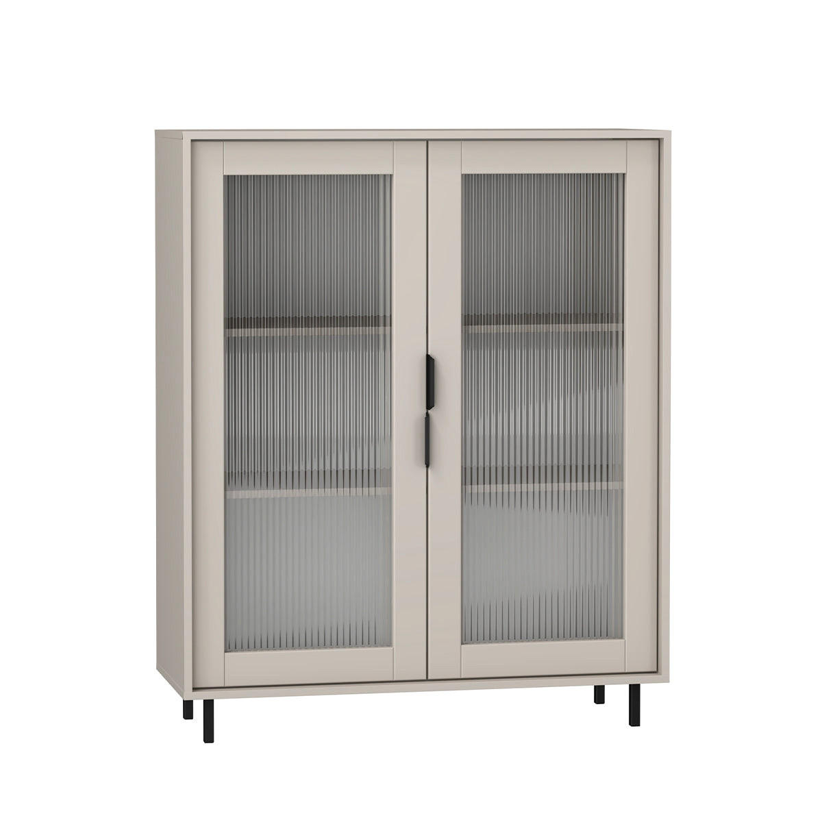 GESCHIRRSCHRANK Soly Kaschmir - Beige, Holzwerkstoff (103.2/126.2/40.3cm) - Petits-meubles