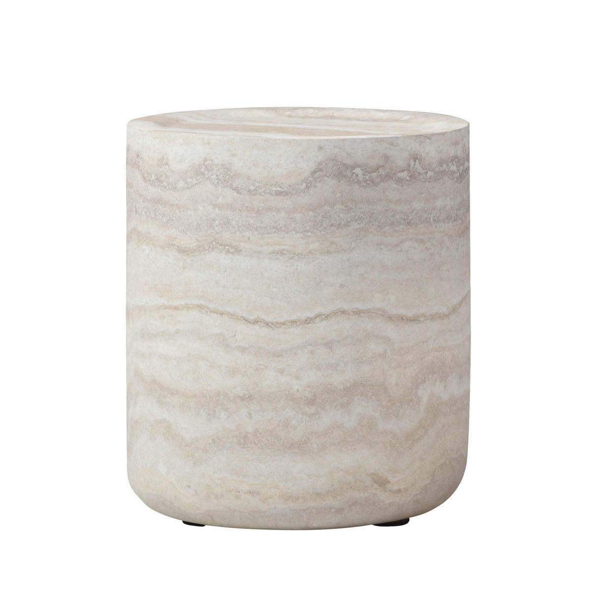 BEISTELLTISCH 40/40/45 cm beige aus Fiberglas mit strukturierter Oberfläche - Beige, Glas (40/40/45cm) - OKWISH