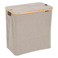 WÄSCHEKORB mit zwei Fächern Tidy 80 l 53/33/54 cm - Beige, Textil (33/54/53cm) - 5five Simply Smart