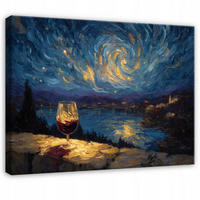 LEINWANDBILD Landschaft Landschaft Blau 120x80 cm - Multicolor, Holzwerkstoff (120/80cm) - Wallarena