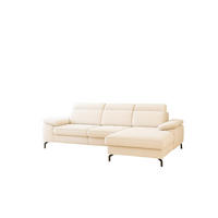 ECKSOFA Margit Mit Schlaffunktion - Creme, Holzwerkstoff/Textil (276/184cm) - Fun Möbel
