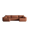 ECKSOFA Mit Schlaffunktion Und Bettkasten U-form CAPRI Verita Kupfer - Kupferfarben, Holz/Textil (145/362cm) - Kaiser Möbel