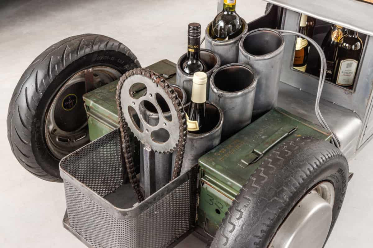 COUCHTISCH HOT ROD Mango Natur 165 cm - Silberfarben/Grau, Holz/Metall (73/165/56cm) - riess-ambiente