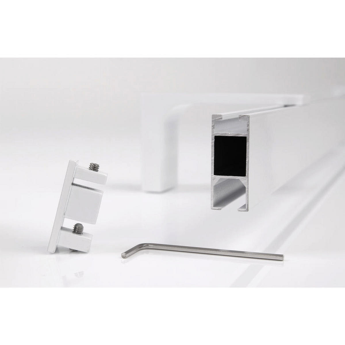 GARDINENSCHIENE 1-lauf Loft 380cm - Weiß, Metall (380cm) - Deco-Raum