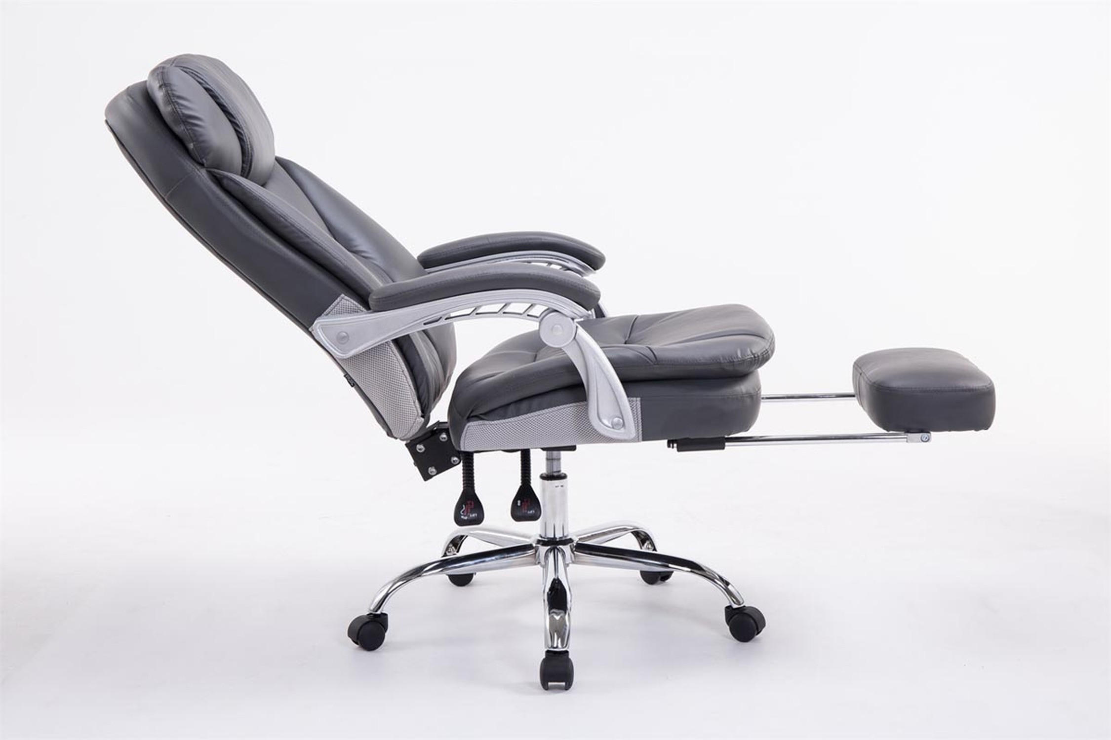 Thumbnail - TPFLiving Bürostuhl, Grau, Textil, 67x122x67 cm, Arbeitszimmer, Bürostühle, Drehstühle