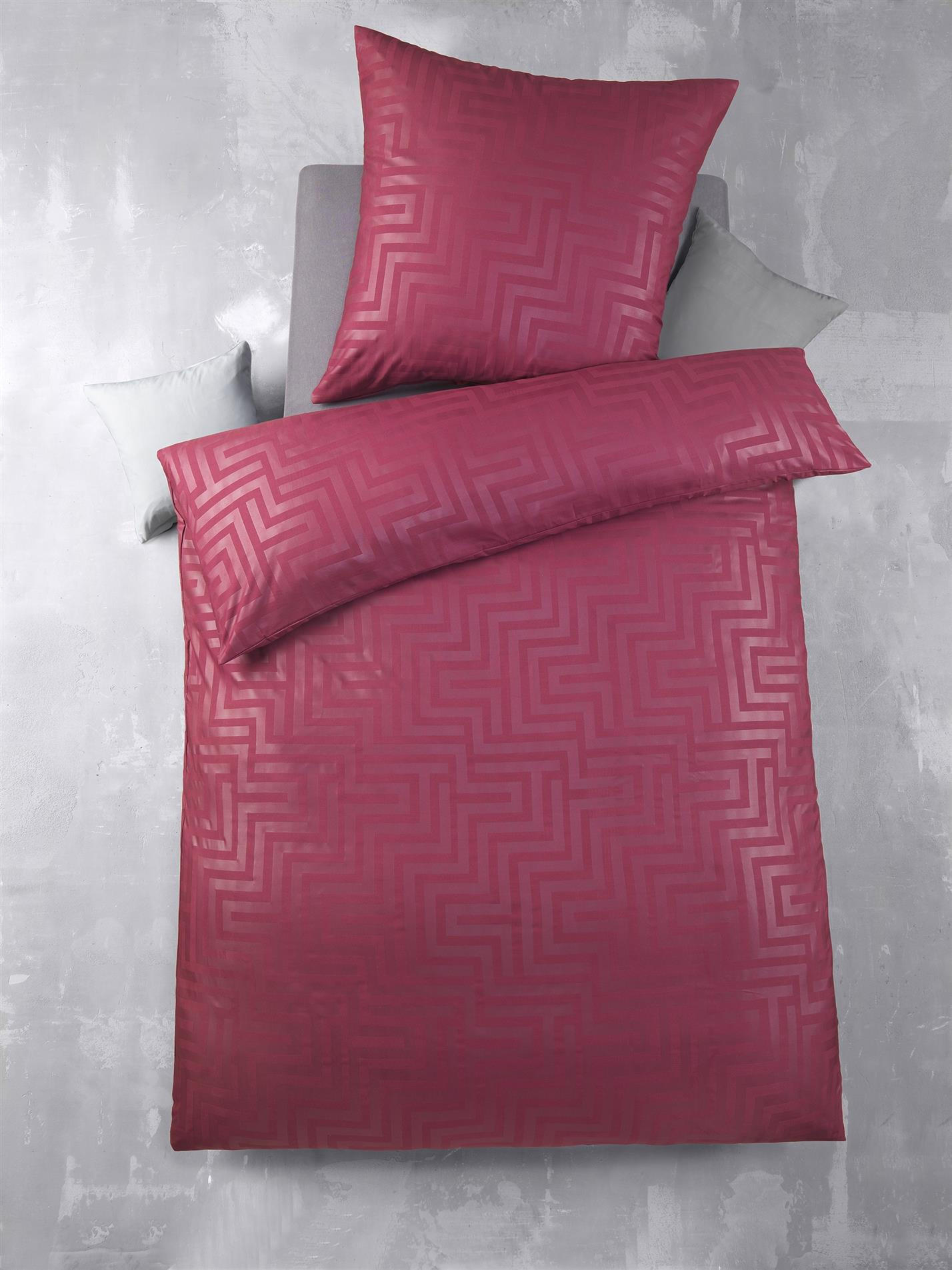 MIKROFASER-BETTWÄSCHE 135x200 Super softer Bettbezug aus 100% Polyester, Bettbezüge Bordeaux Rot Muster - Bordeaux, Textil (135/200cm) - Carpe Sonno