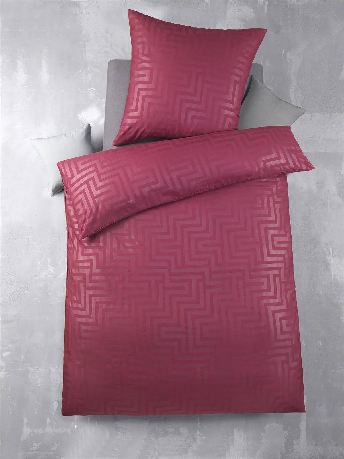 MIKROFASER-BETTWÄSCHE 135x200 Super softer Bettbezug aus 100% Polyester, Bettbezüge Bordeaux Rot Muster - Bordeaux, Textil (135/200cm) - Carpe Sonno