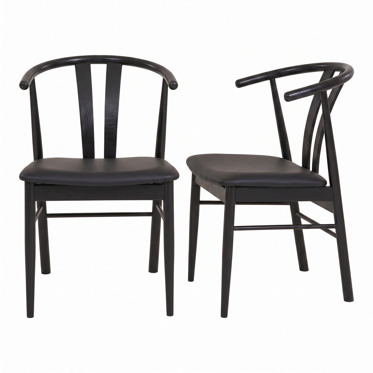 MATSTOL Andre 54 x 60 x 77 cm – svart - Svart, Bokträ/Trä (54/77/60cm) - ebuy24