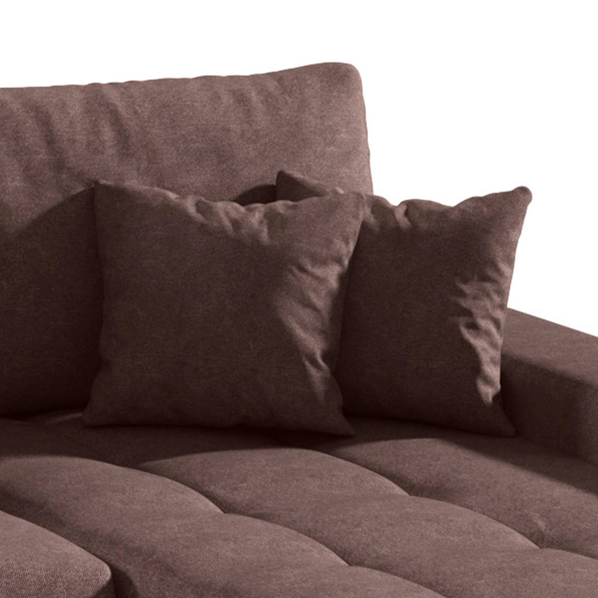 PANORAMASOFA Jonas 5 Sitzplätze Braun - Braun, Holzwerkstoff (350/85/185cm) - Petits-meubles