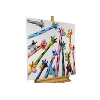 ACRYLBILD HANDGEMALT 80/80 cm - Multicolor, Holz/Textil (80/80cm) - KUNSTLOFT
