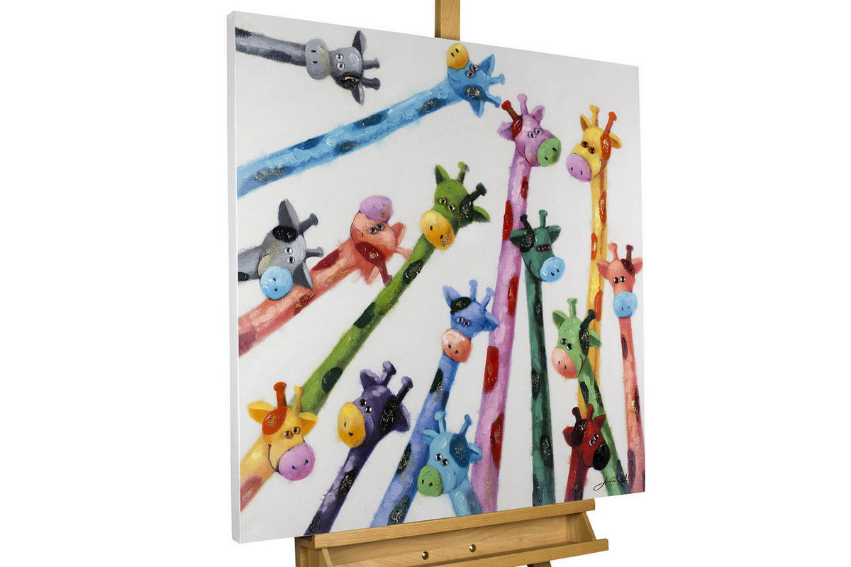 ACRYLBILD HANDGEMALT 80/80 cm - Multicolor, Holz/Textil (80/80cm) - KUNSTLOFT
