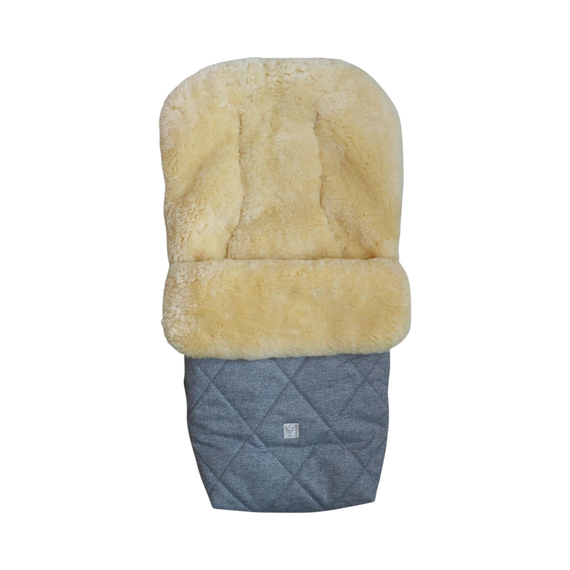 LAMMFELL-FUSSSACK Coosy, light grey melange - Grau, Fell (45/85cm) - Kaiserbaby