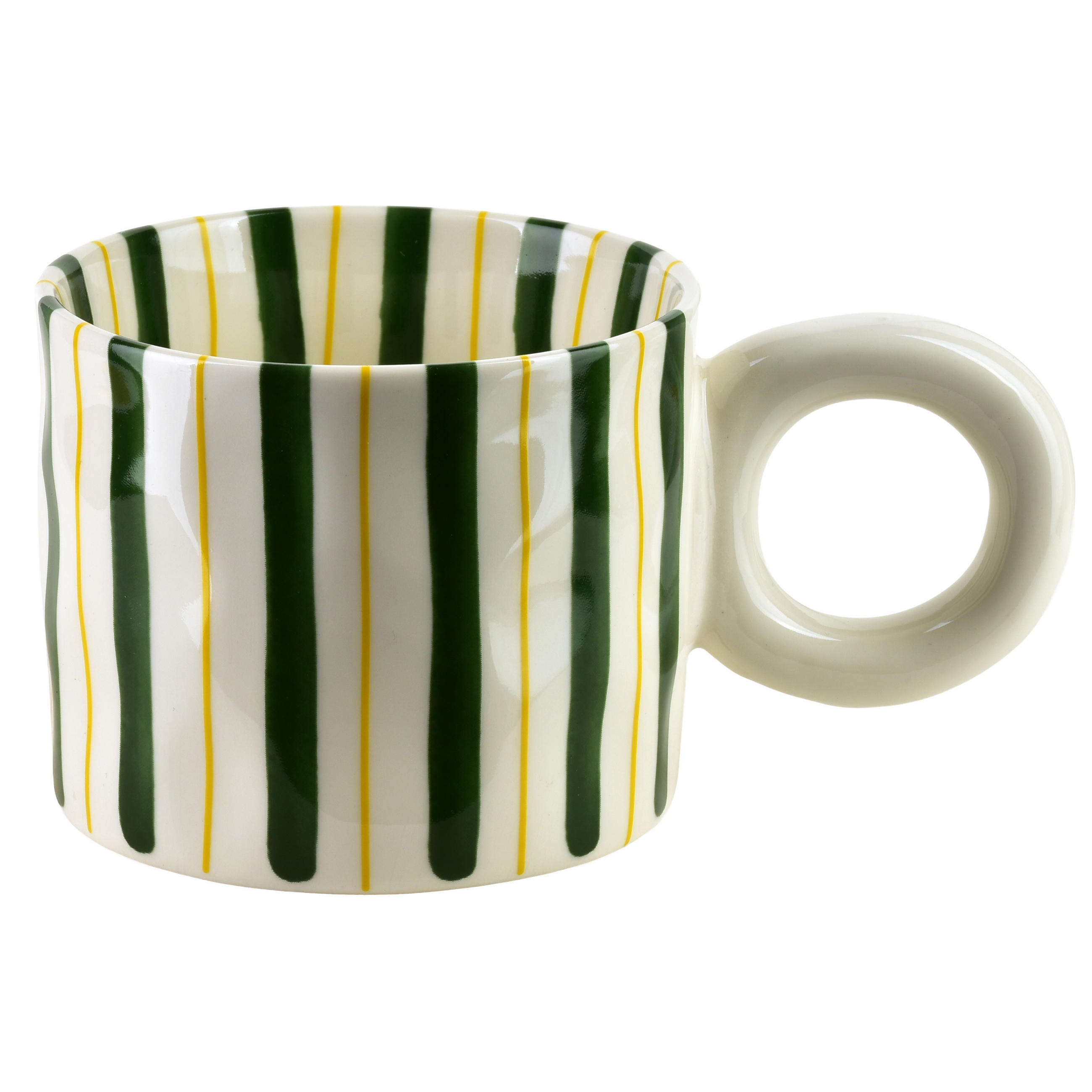 BECHER Rodi schwarz 10/15.5/8 cm Porzellan - Grün, Keramik (0.38L) - Mondex