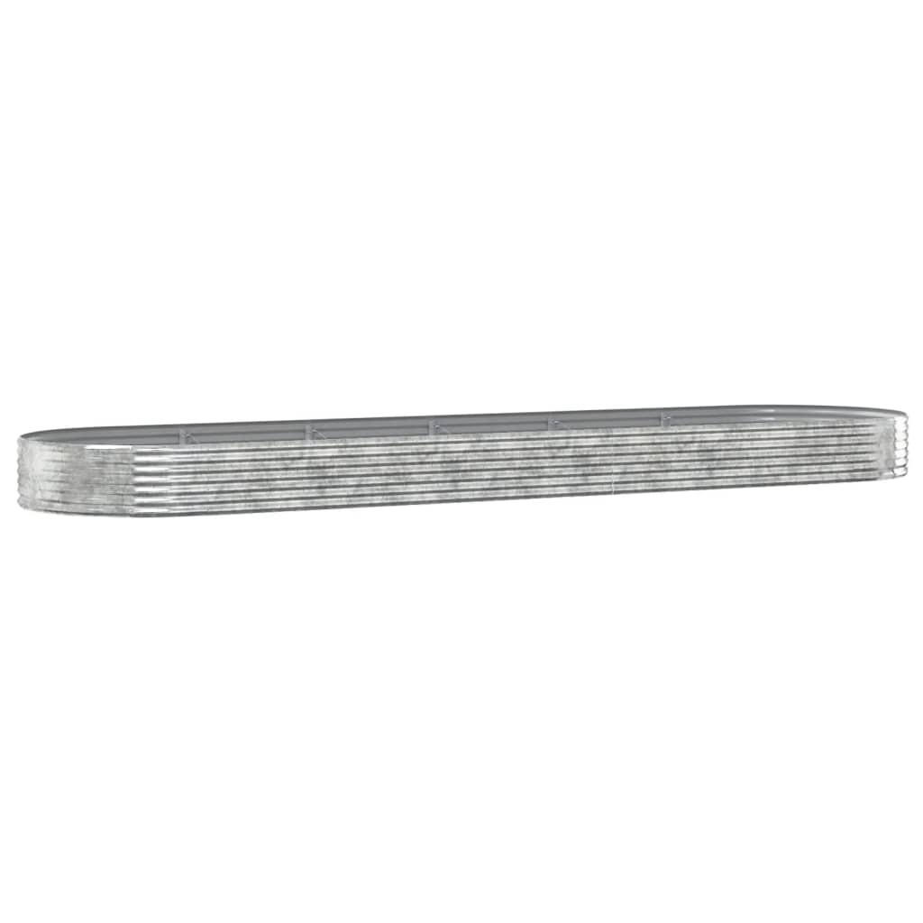 HOCHBEET Verzinkter Stahl 523x140x36 cm Silbern - Silberfarben, Metall (140/36/523cm) - furnicato