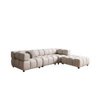 Ecksofa L-Form Bolla, stoff Bluvel, Creme, Rechts - Creme, Holz (288/192cm) - Kaiser Möbel