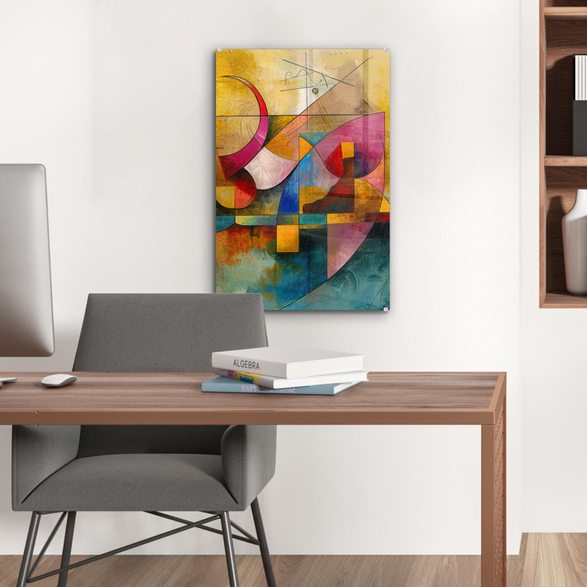 ACRYLGLASBILD Kunst - Abstrakt - Modern 40x60 cm - Gelb, Glas (40/60cm) - MuchoWow