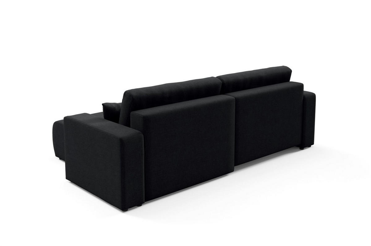 ECKSOFA Augusto - Schwarz, Holzwerkstoff/Textil (244/149cm) - Fun Möbel