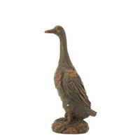DEKOOBJEKT ENTE STEHENDE ANTIK AUßEN - Grün, Glas/Naturmaterialien (17/55/23cm) - J-Line