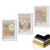 WANDBILDER 3er-Set - 20x30 cm Weißer Rahmen - Blumenposter Kopenhagen London Paris - Weiß, Kunststoff (20/30cm) - ArtPrintCave
