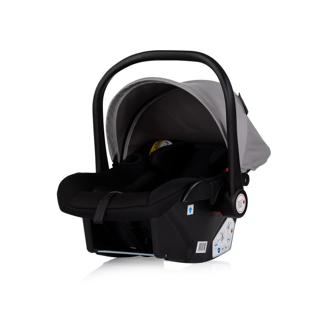BABYSCHALE Vista i-Size hellgrau (40-87cm) Gruppe 0+, Sonnendach, 3D-Kissen - Grau, Kunststoff (43/56/60cm) - Chipolino
