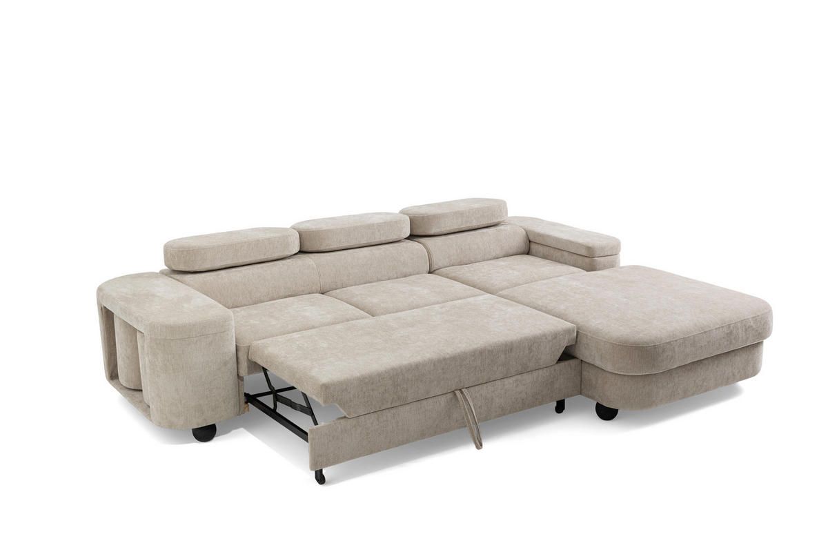 ECKSOFA Love Rechts Beige - Beige, Holz (284/205cm) - Muffo