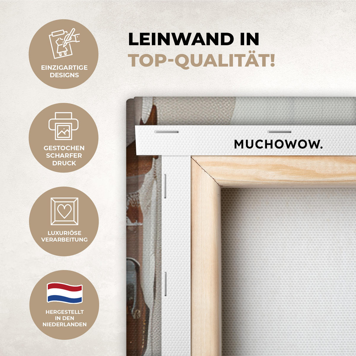LEINWANDBILD Frau - Lackierung - Porträt - Modern 90x90 cm - Altrosa, Textil (90/90cm) - MuchoWow