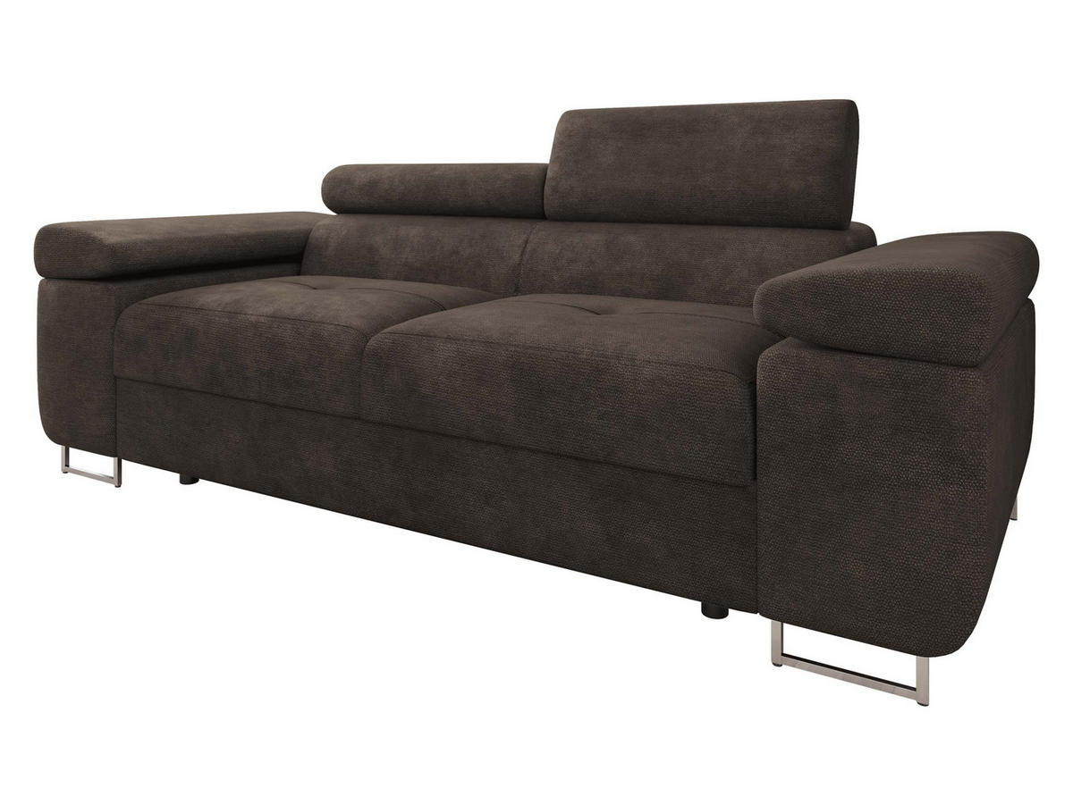 SOFA Torezio 2 - Dunkelbraun, Holz/Textil (198/90/102cm) - MIRJAN24