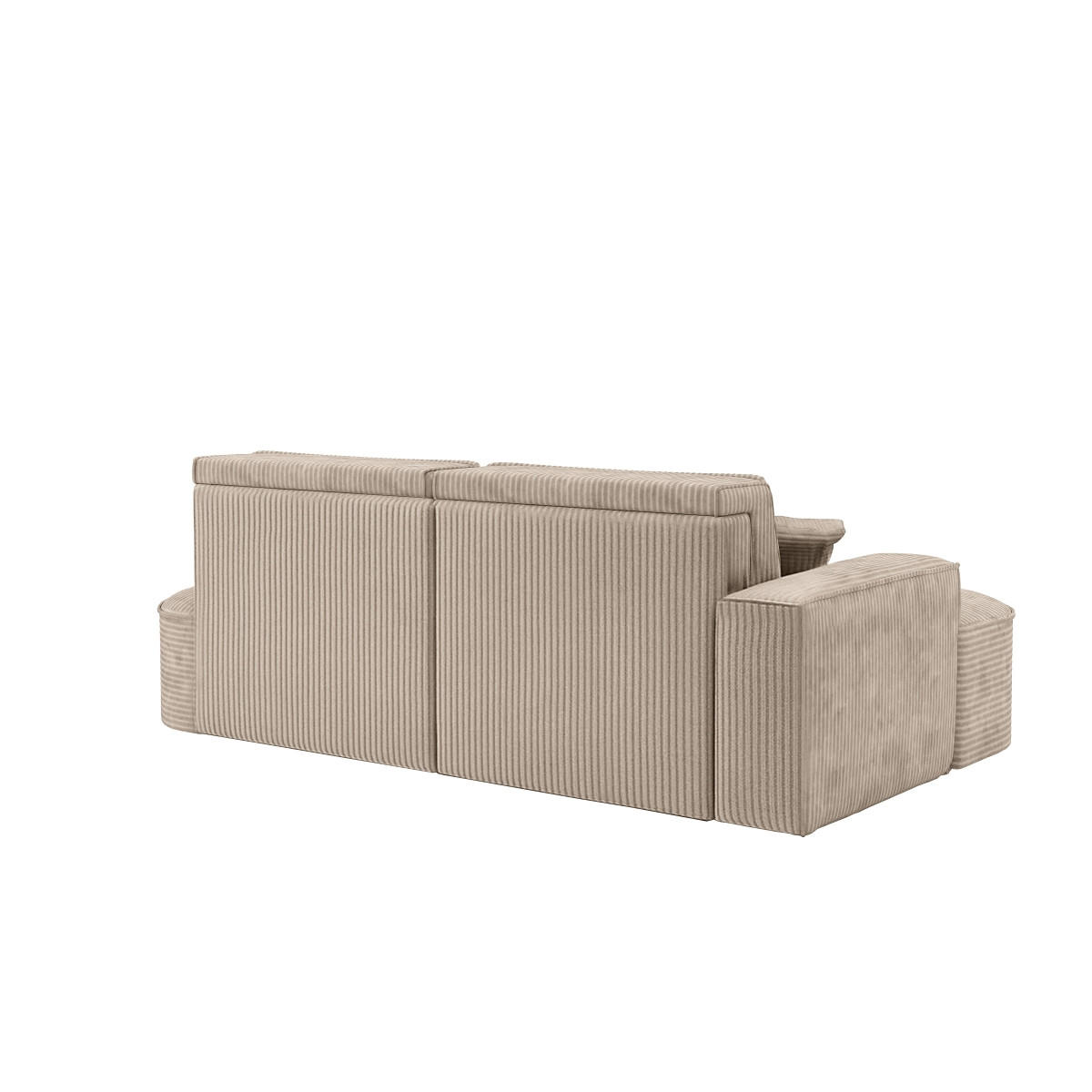 ECKSOFA Modena Pro - Komfort Und Stil Stoff Poso Dunkelbeige Links - Sandfarben, Holz (179/278cm) - Kaiser Möbel