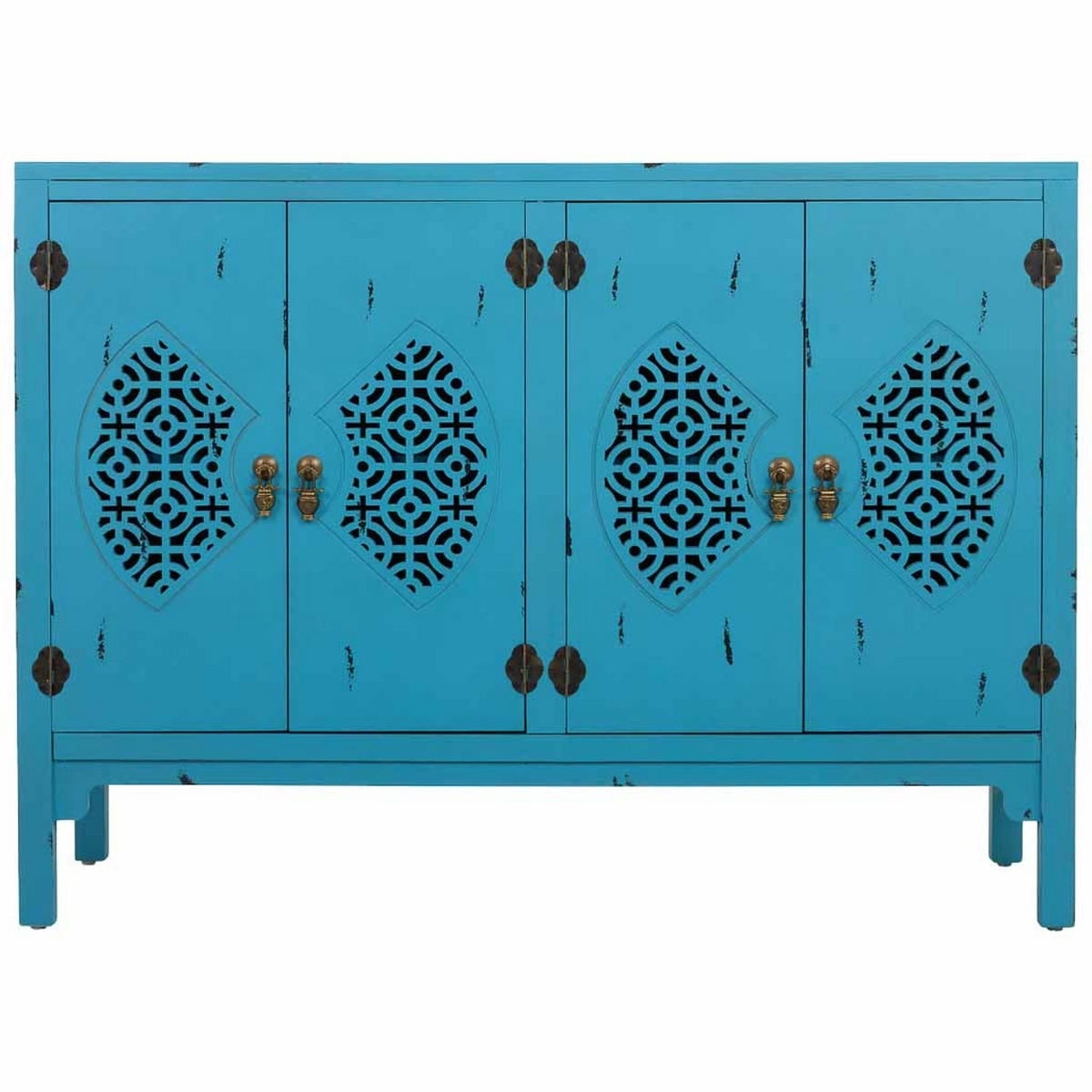 SIDEBOARD aus Holz 120x40x87 cm - Blau, Holz (120/86.5/40cm) - Wanderlust