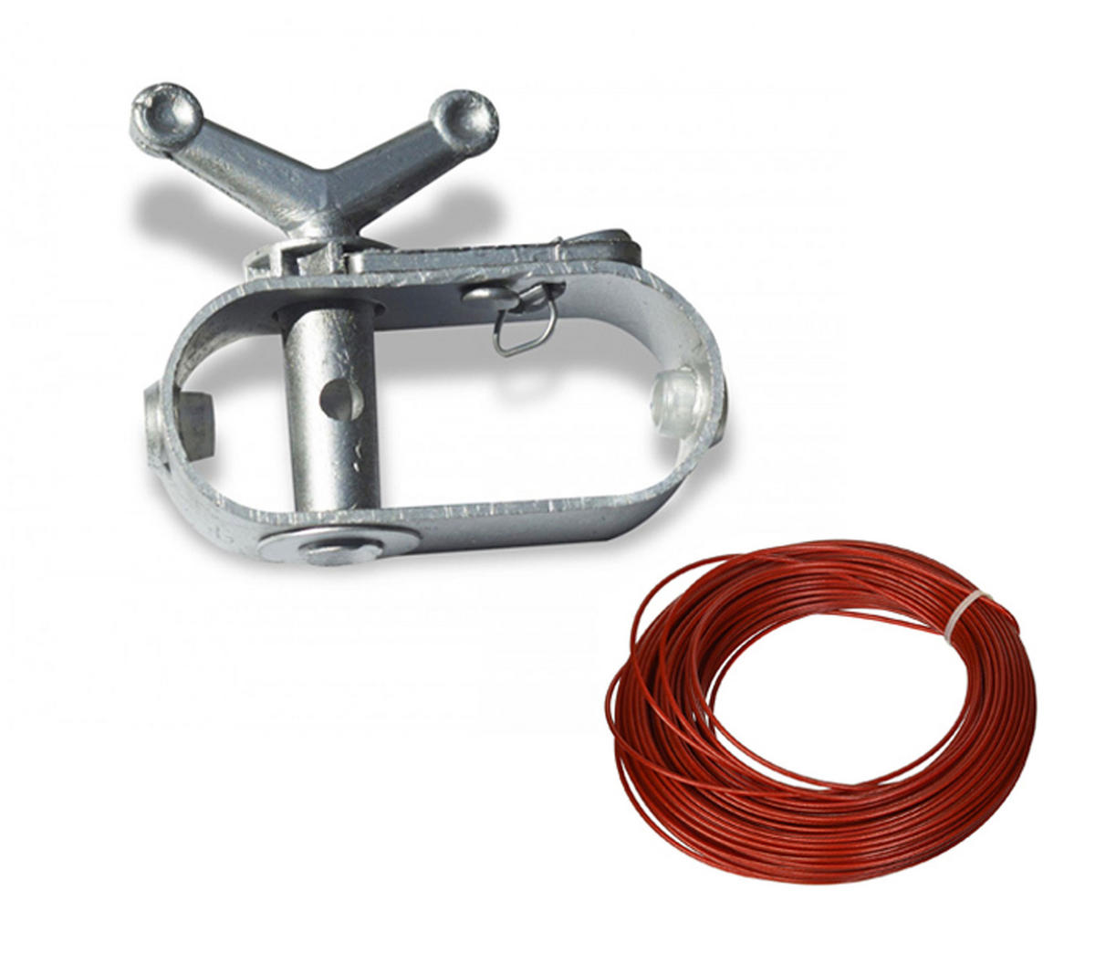 SPANNRATSCHE und Seil für Poolabdeckungen 35 m - Rot, Kunststoff (0.2/350cm) - QUICK STAR