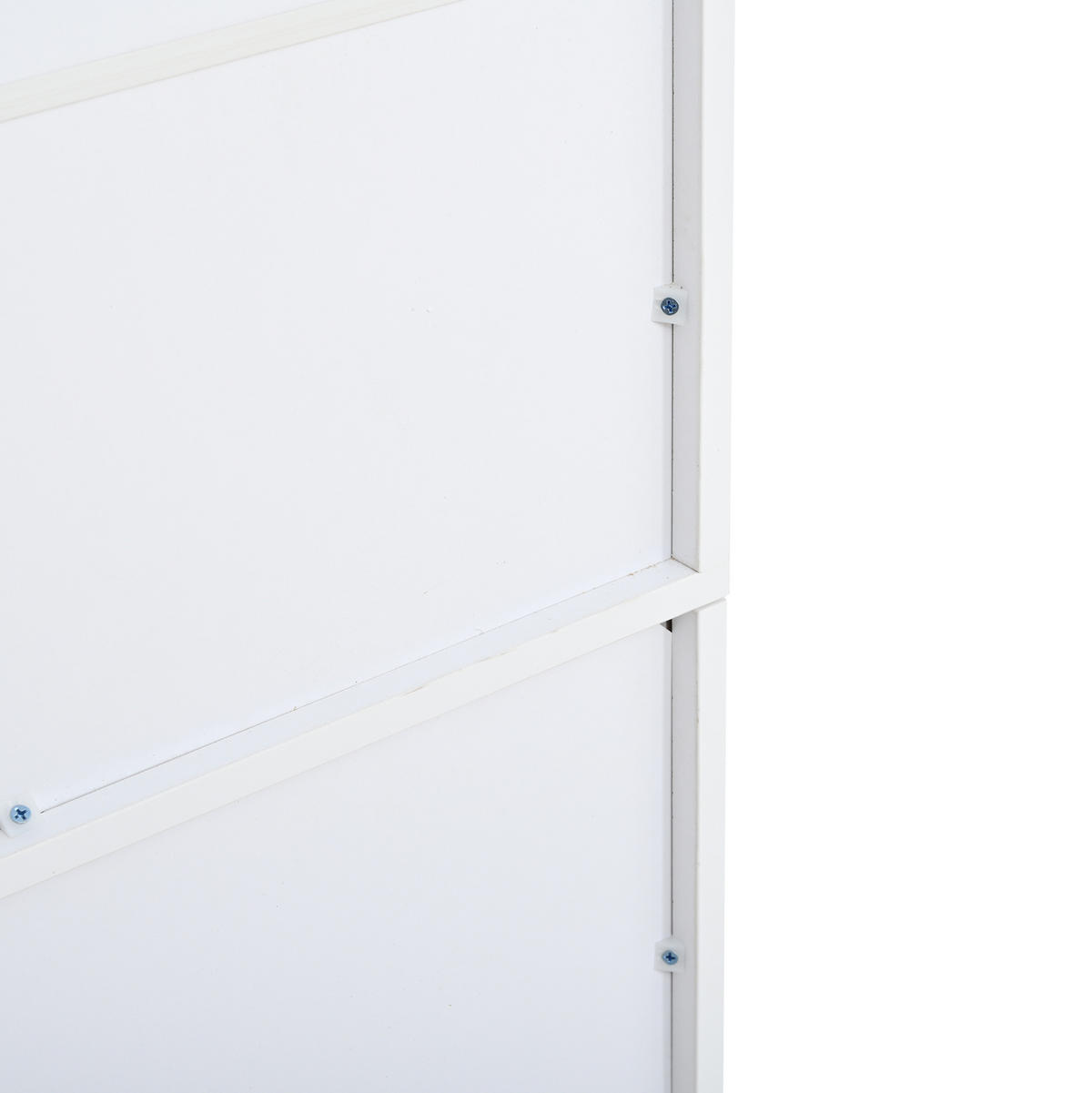 VITRINA od MDF-a i stakla 120x34x200 cm bijela sa 6 vrata, LED rasvjetom na upravljanje putem aplikacije i soft-close šarkama - bijela, drvni materijal (120/200/34cm) - Modfu