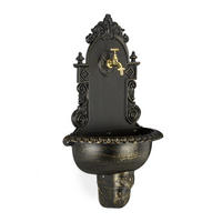 WANDBRUNNEN - Braun, Metall (22/44/75cm) - Relaxdays