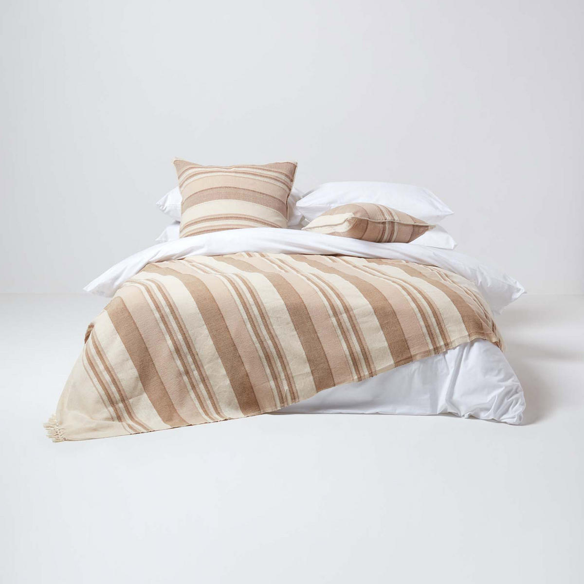 ÖSENVORHANG Morocco blickdicht 2er-Set, 167/228 cm - Beige, Textil (167/228cm) - Homescapes