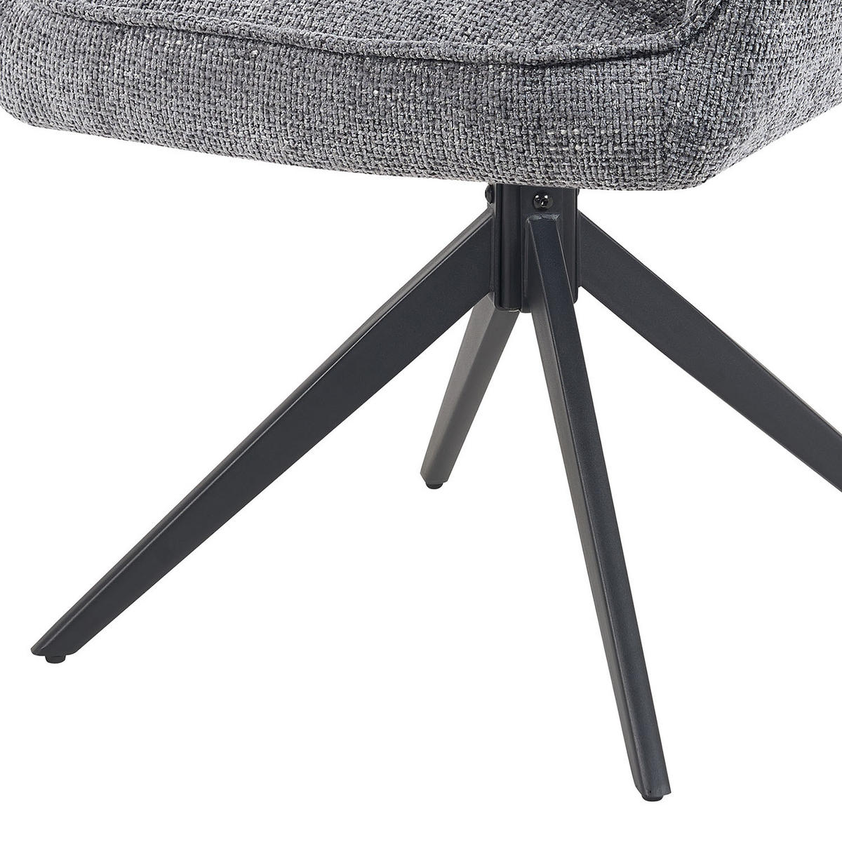 DREHSTUHL Mika-Enya - Schwarz/Grau, Textil/Metall (59/84/66cm) - DUBI Möbel