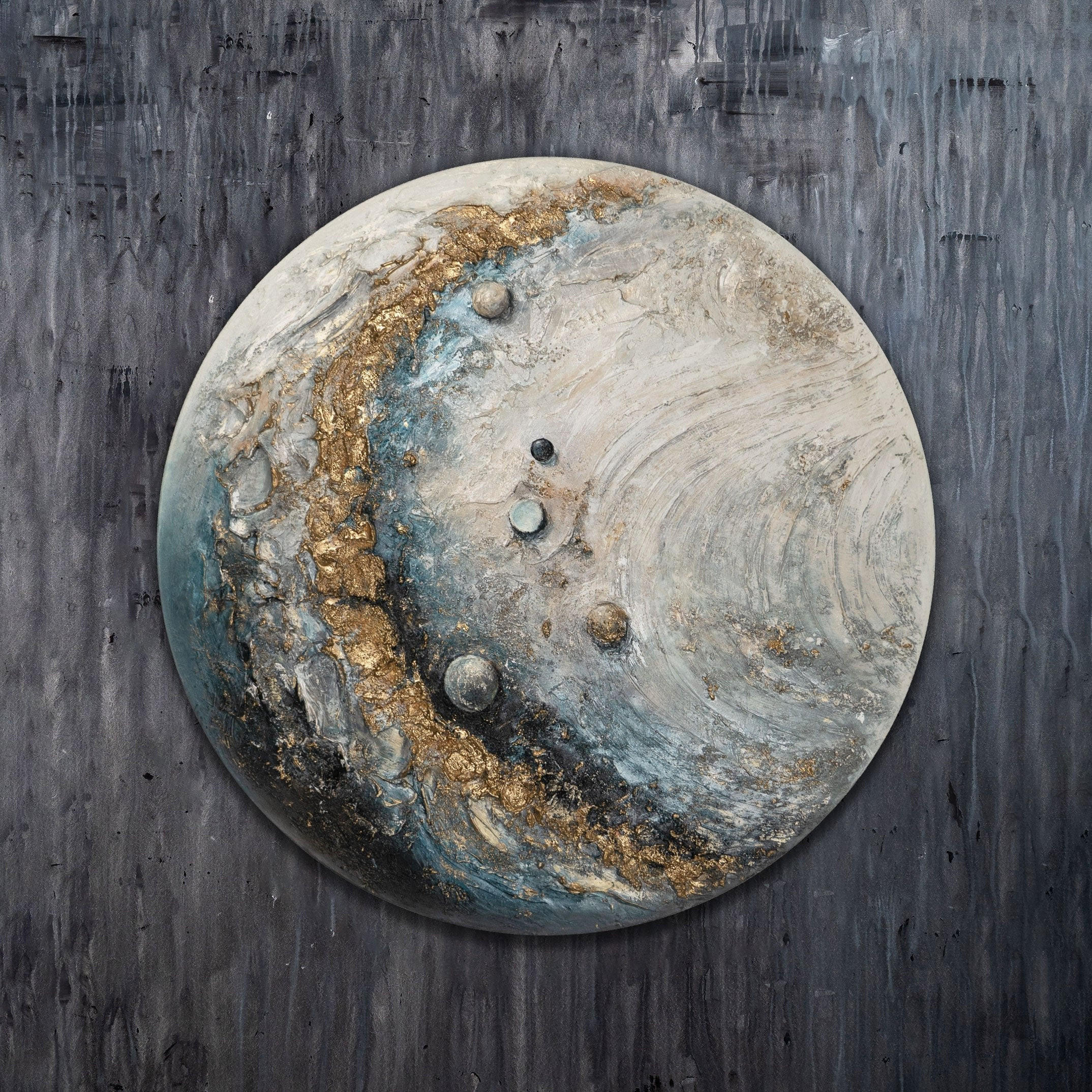 GEMÄLDE Aurosphäre auf Keilrahmen 80 cm - Multicolor, Holz (80/80cm) - YS-art gallery