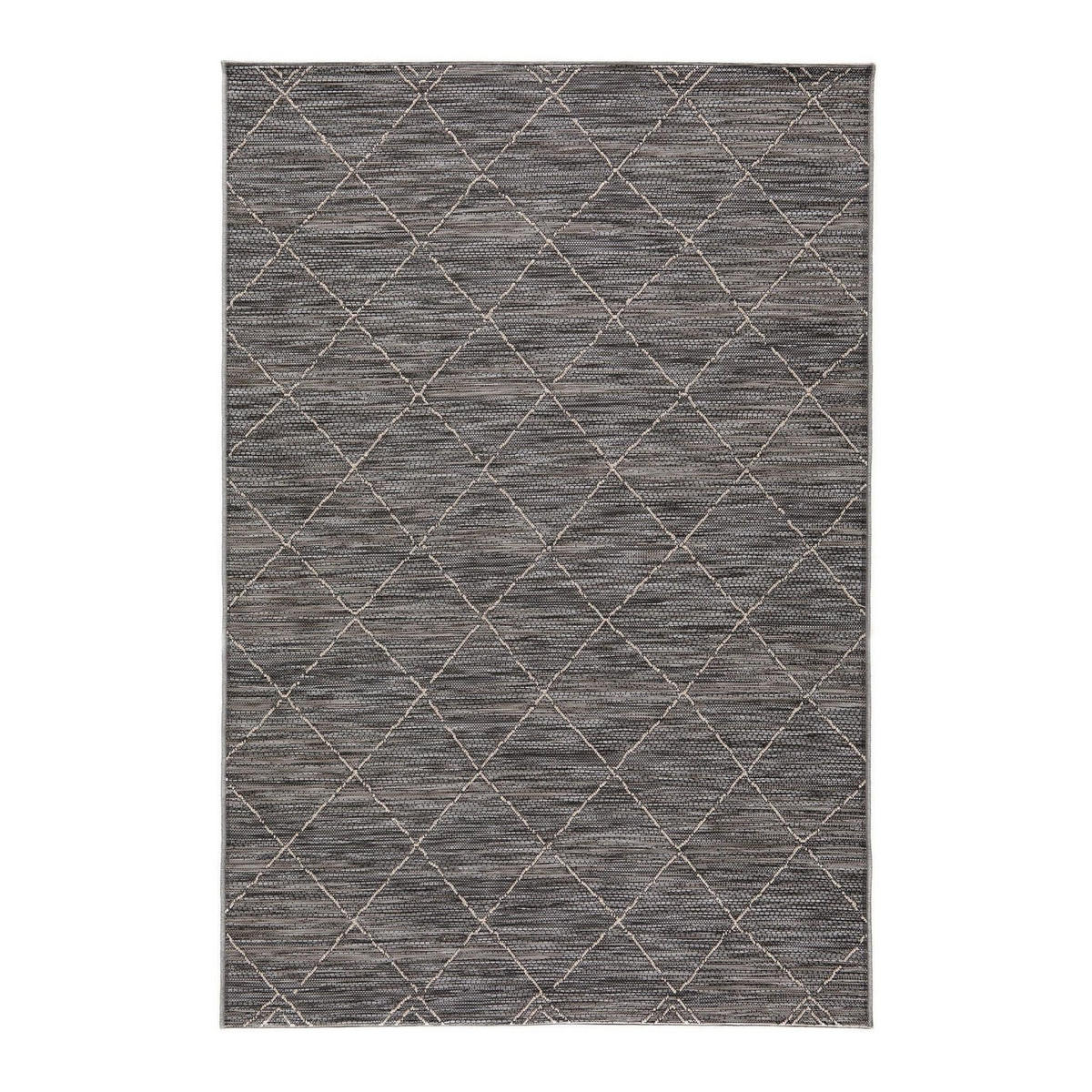 TEPPICH für innen und außen pflegeleicht, schwarz Schwarz - Schwarz, Textil (160/230cm) - AFK Living