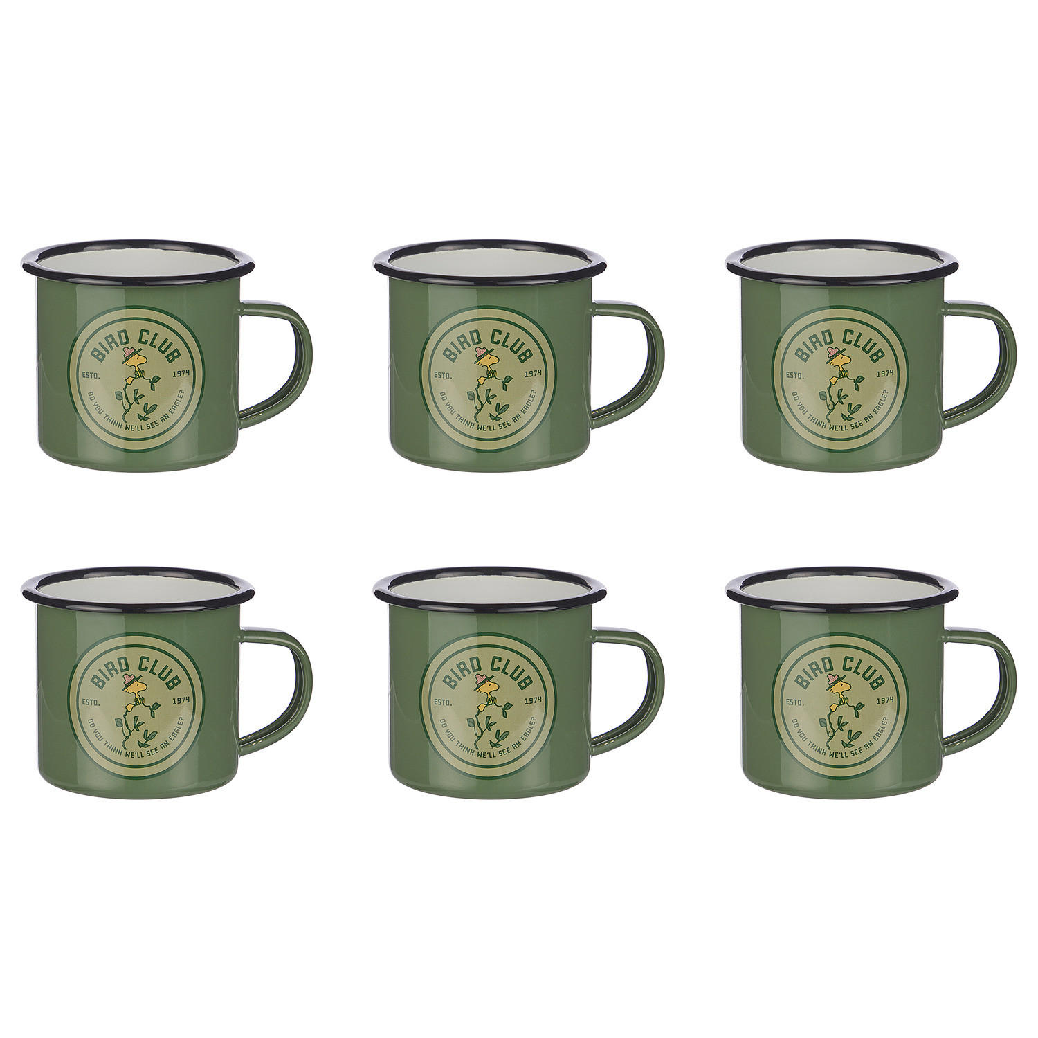 TASSEN 6er-Set Peanuts 380 ml - Grün, Keramik (0.38L) - Butlers