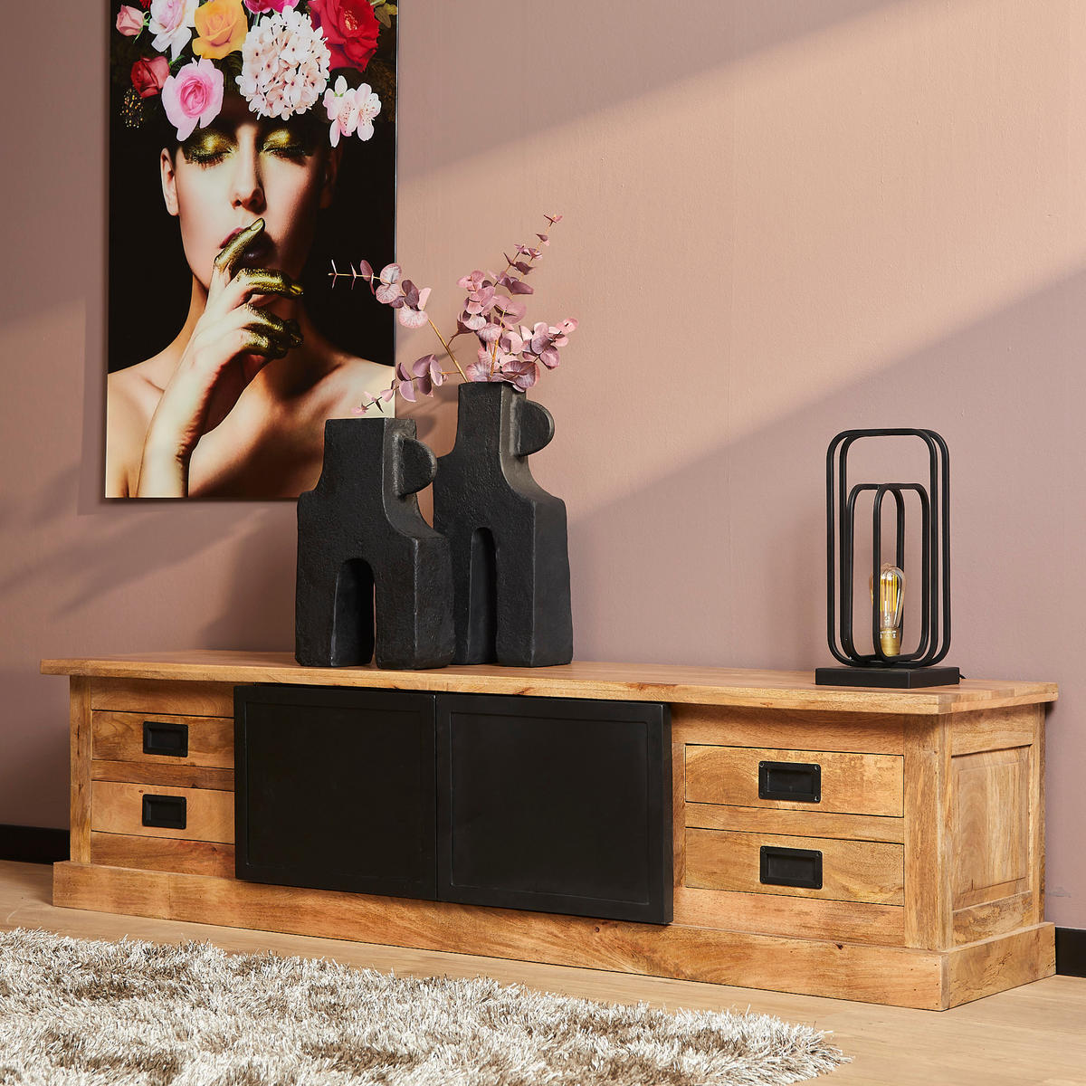 TV-MÖBEL Nashville Braun 45/200/50 cm - Braun, Holz (200/50/45cm) - Starfurn