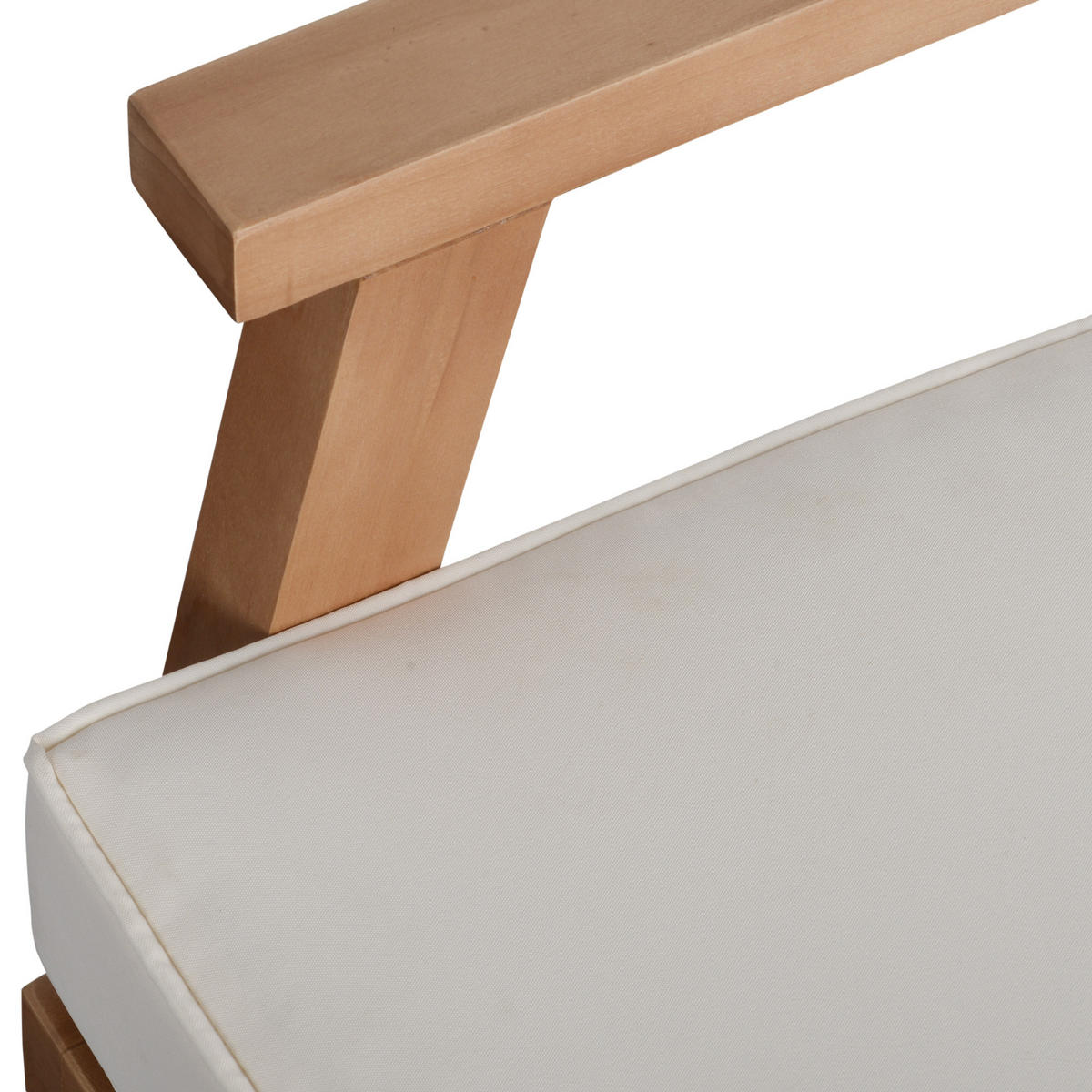 2ER-SET Gartenstühle mit Kissen Gartensessel Set Gartenstuhl aus Pappelholz - Beige/Braun, Holz/Kunststoff - Outsunny