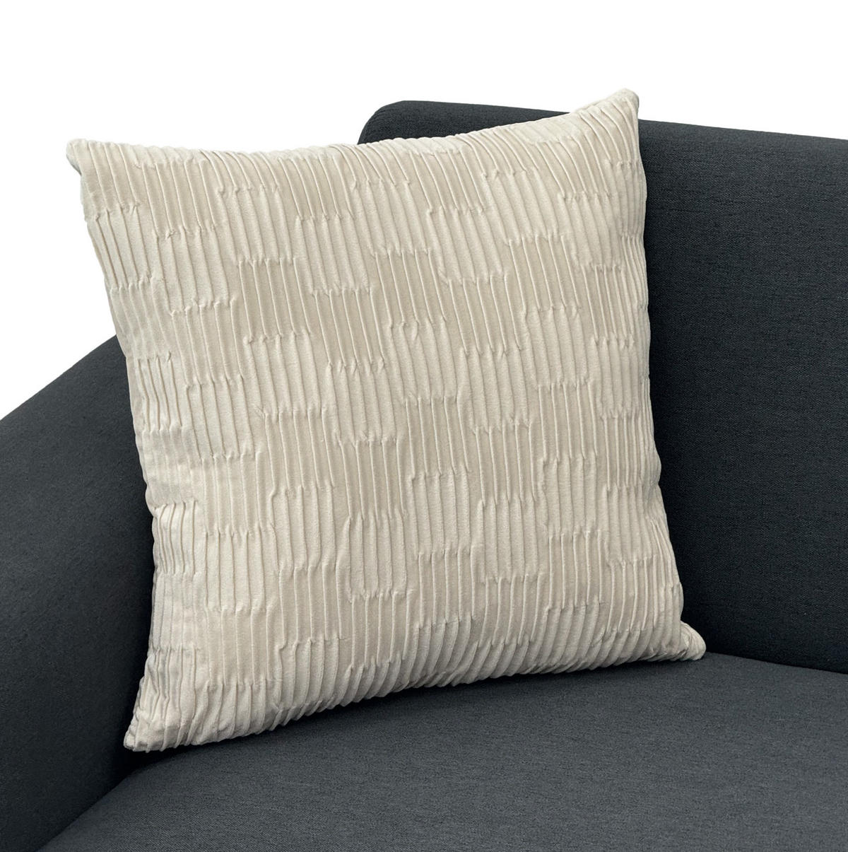 SOFA 2er-Set 172 cm Stoff Dark Gray - Dunkelgrau, Holz (73.5/81.5/172.1cm) - Meubliv