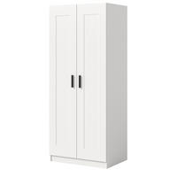 KLEIDERSCHRANK in weiß 80 x 194 cm, Drehtürenschrank 2-türig skandinavisch - Schwarz/Weiß, Holzwerkstoff/Kunststoff (80/194/56cm) - Inn.Furn