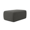 POUF Samt Stoff Grau - Dunkelgrau/Schwarz, Kunststoff/Textil (102/40/62cm) - Makamii
