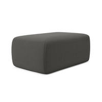 POUF Samt Stoff Grau - Dunkelgrau/Schwarz, Kunststoff/Textil (102/40/62cm) - Makamii