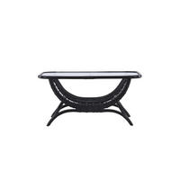 GARTENTISCH schwarz - Schwarz, Holzwerkstoff (96/60/47cm) - ebuy24