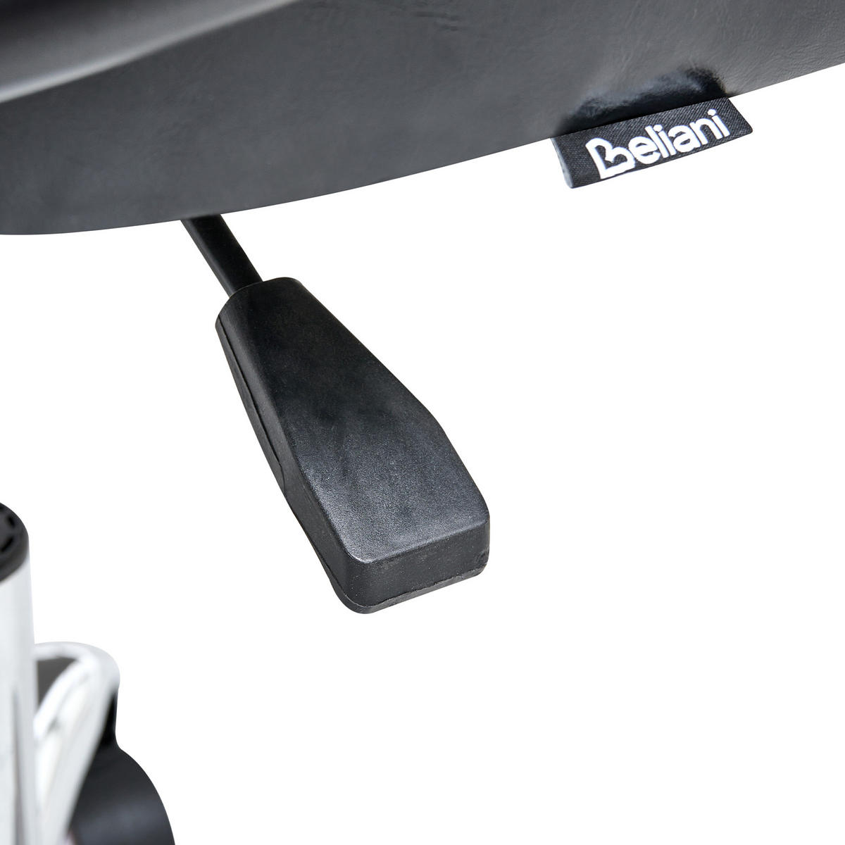 SCHREIBTISCHSTUHL Schwarz Redding - Silberfarben/Schwarz, Kunststoff (50/77/50cm) - Beliani