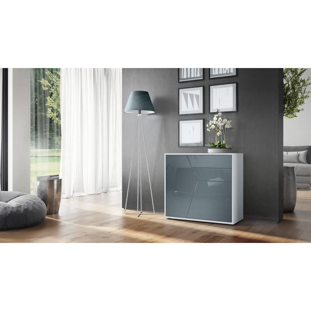 Thumbnail - Vladon Kommode, Grau, Holzwerkstoff, 79x74x36 cm, Wohnzimmer, Kommoden & Sideboards, Kommoden