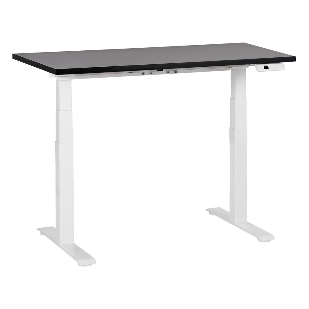 Beliani PSACÍ STŮL černobílý 120/72 cm elektrický výškově nastavitelný Destin III